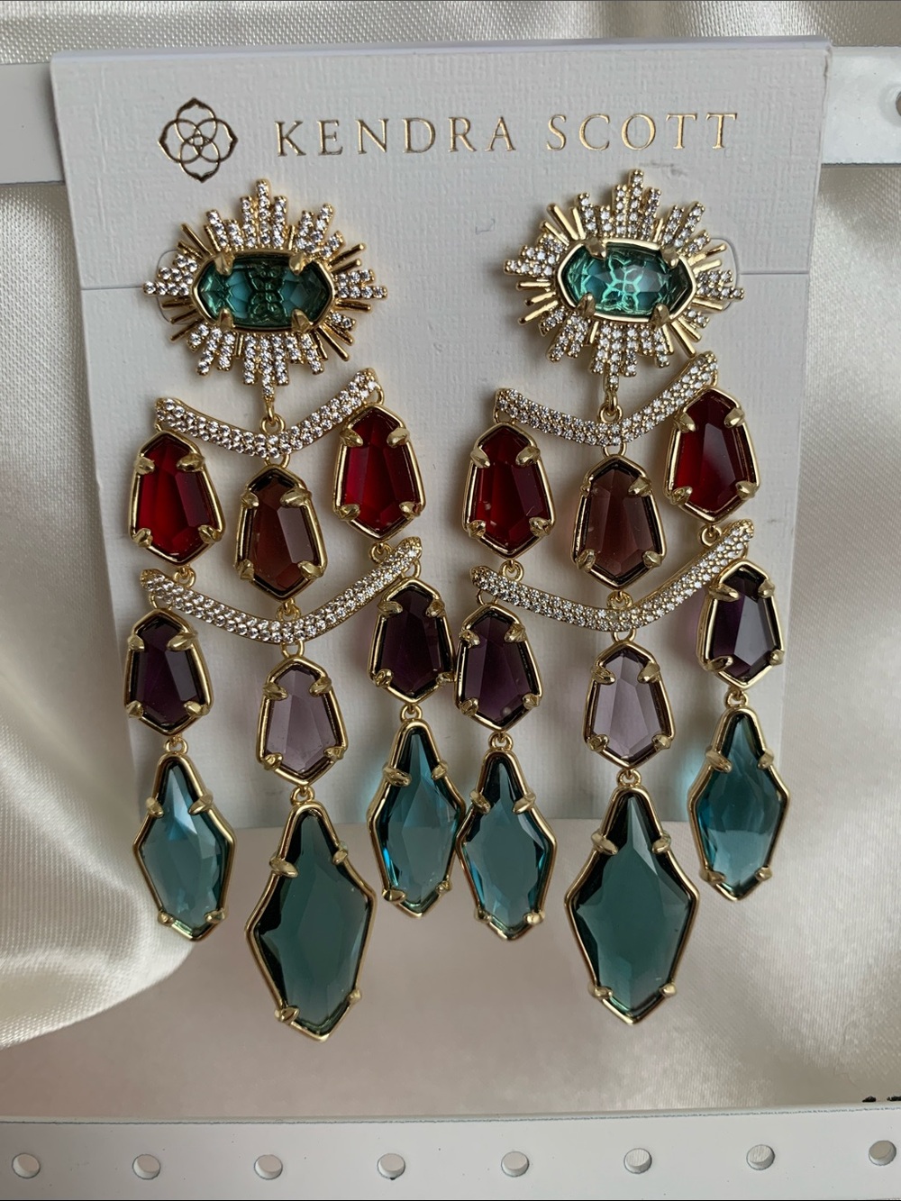 Kendra Scott Multicolor Crystal Chandelier Earrings